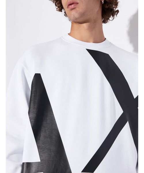 ARMANI EXCHANGE（アルマーニエクスチェンジ）の「【A|Xアルマーニ エクスチェンジ】ビッグAXロゴ　スウェットトップス（スウェット・メンズ・ホワイト/ブラック・LARGE/X-SMALL/X-LARGE/SMALL/MEDIUM）」の6枚目の写真