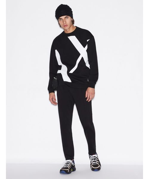 ARMANI EXCHANGE（アルマーニエクスチェンジ）の「【A|Xアルマーニ エクスチェンジ】ビッグAXロゴ　スウェットトップス（スウェット・メンズ・ホワイト/ブラック・LARGE/X-SMALL/X-LARGE/SMALL/MEDIUM）」の8枚目の写真