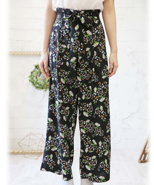 Doula Doula（ドゥーラドゥーラ）の「ウエストリボン付ワイドパンツ（その他パンツ・レディース・ブラック/キャメル・FREE）」の14枚目の写真