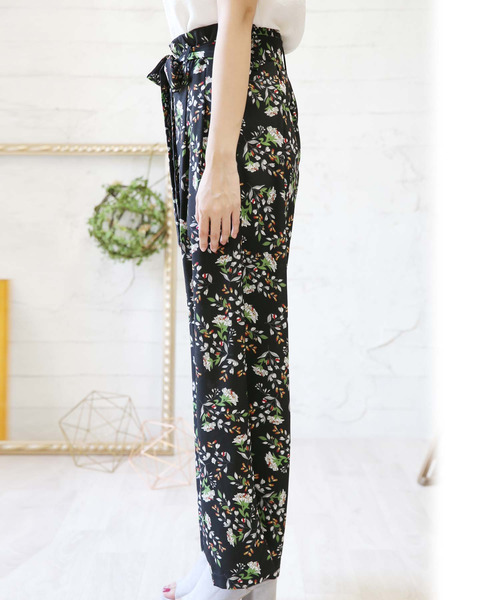 Doula Doula（ドゥーラドゥーラ）の「ウエストリボン付ワイドパンツ（その他パンツ・レディース・ブラック/キャメル・FREE）」の15枚目の写真