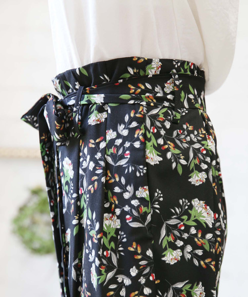 Doula Doula（ドゥーラドゥーラ）の「ウエストリボン付ワイドパンツ（その他パンツ・レディース・ブラック/キャメル・FREE）」の19枚目の写真