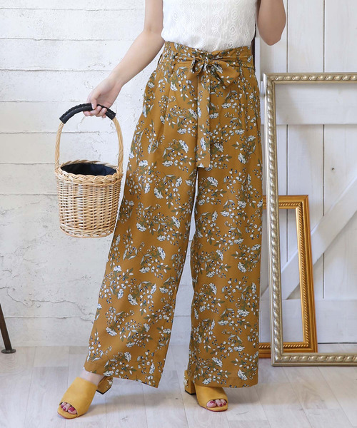 Doula Doula（ドゥーラドゥーラ）の「ウエストリボン付ワイドパンツ（その他パンツ・レディース・ブラック/キャメル・FREE）」の9枚目の写真