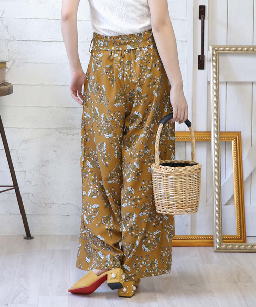 Doula Doula（ドゥーラドゥーラ）の「ウエストリボン付ワイドパンツ（その他パンツ・レディース・ブラック/キャメル・FREE）」の12枚目の写真