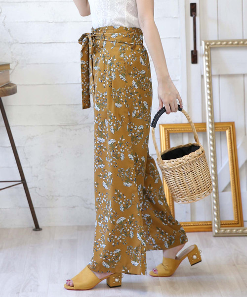 Doula Doula（ドゥーラドゥーラ）の「ウエストリボン付ワイドパンツ（その他パンツ・レディース・ブラック/キャメル・FREE）」の13枚目の写真