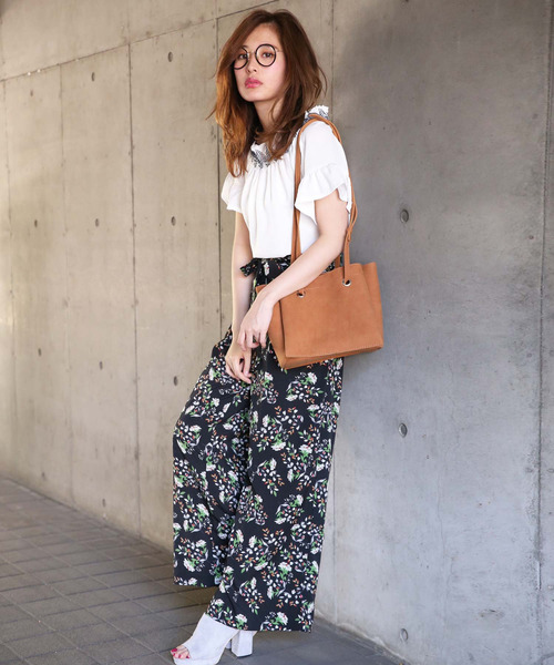 Doula Doula（ドゥーラドゥーラ）の「ウエストリボン付ワイドパンツ（その他パンツ・レディース・ブラック/キャメル・FREE）」の21枚目の写真