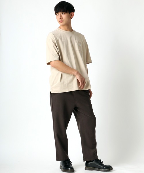 CONVERSE（コンバース）の「CONVERSE/コンバース ビッグシルエット USAコットン ロゴ ワンポイント刺繍 ポケット Tシャツ（Tシャツ/カットソー・メンズ・ホワイト/ブラック/ベージュ・M/L/XL）」の18枚目の写真