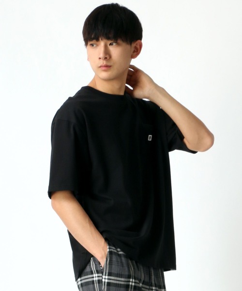 CONVERSE（コンバース）の「CONVERSE/コンバース ビッグシルエット USAコットン ロゴ ワンポイント刺繍 ポケット Tシャツ（Tシャツ/カットソー・メンズ・ホワイト/ブラック/ベージュ・M/L/XL）」の21枚目の写真