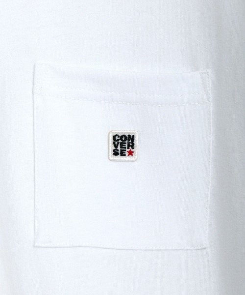 CONVERSE（コンバース）の「CONVERSE/コンバース ビッグシルエット USAコットン ロゴ ワンポイント刺繍 ポケット Tシャツ（Tシャツ/カットソー・メンズ・ホワイト/ブラック/ベージュ・M/L/XL）」の10枚目の写真