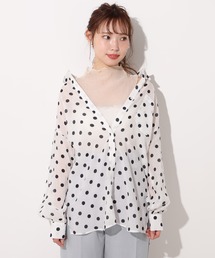 one after another NICE CLAUP | バックリボンシアーシャツ(シャツ/ブラウス)