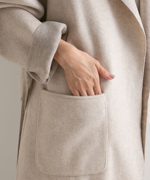 rectangle（レクタングル）の「ミックスシャギーダブルフェイスロングコート（その他アウター・レディース・チャコールグレー/ベージュ/グレー/モカ・FREE）」の15枚目の写真