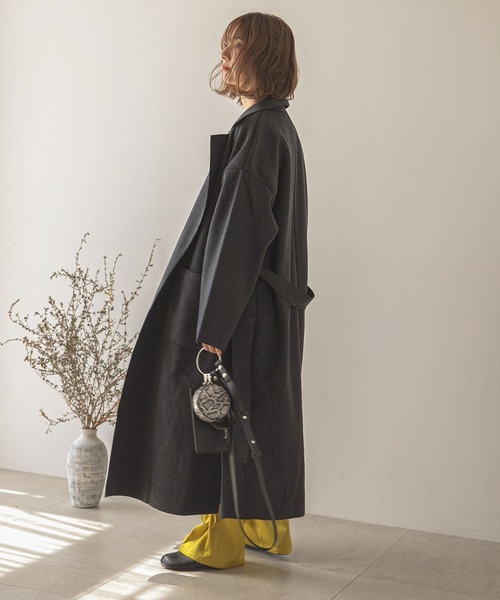 rectangle（レクタングル）の「ミックスシャギーダブルフェイスロングコート（その他アウター・レディース・チャコールグレー/ベージュ/グレー/モカ・FREE）」の6枚目の写真