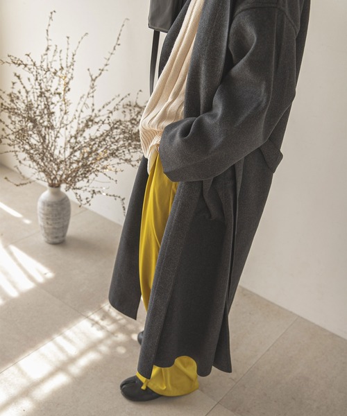 rectangle（レクタングル）の「ミックスシャギーダブルフェイスロングコート（その他アウター・レディース・チャコールグレー/ベージュ/グレー/モカ・FREE）」の8枚目の写真