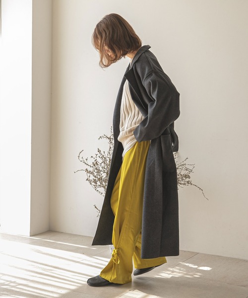 rectangle（レクタングル）の「ミックスシャギーダブルフェイスロングコート（その他アウター・レディース・チャコールグレー/ベージュ/グレー/モカ・FREE）」の9枚目の写真