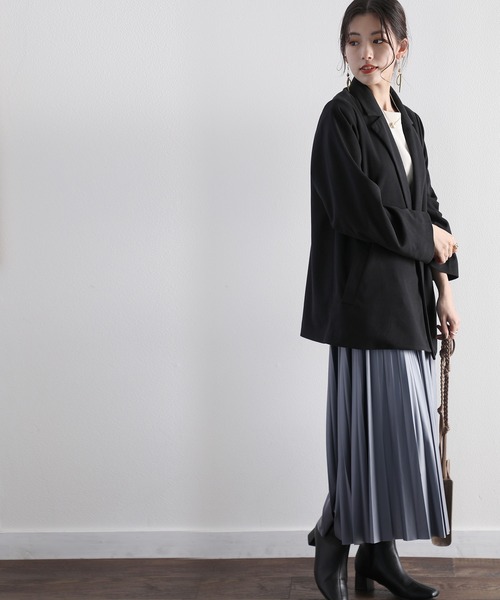 classicalelf（クラシカルエルフ）の「ミドル丈無地シングルテーラードジャケット（テーラードジャケット・レディース・ブラック/モカ/ライトベージュ・MEDIUM/LARGE）」の20枚目の写真