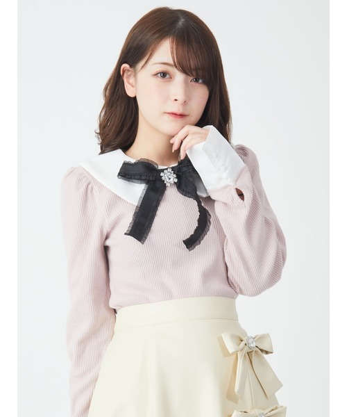 テレコ白衿トップス Tシャツ カットソー Ank Rouge アンクルージュ のファッション通販 Zozotown