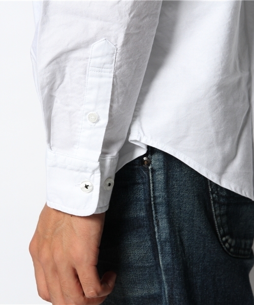 GIORDANO（ジョルダーノ）の「[GIORDANO]コットンオックスフォードライオン刺繍長袖シャツ（シャツ/ブラウス・メンズ・ホワイト/ネイビー/イエロー/カーキ/グレー/レッド・SMALL/LARGE/MEDIUM）」の10枚目の写真