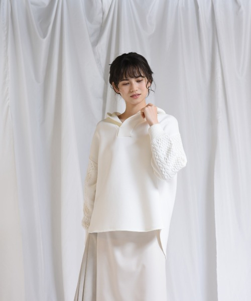 MAYSON GREY（メイソングレイ）の「袖ニットパーカー（パーカー