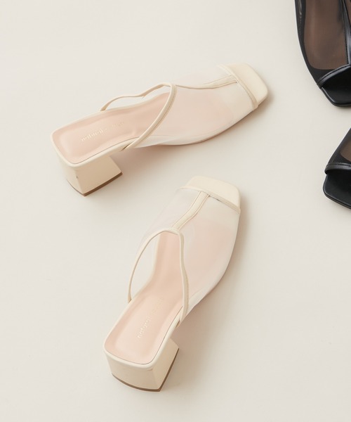 natural couture(ナチュラルクチュール)の「チュールパイピングミュール(その他シューズ・レディース・ブラック/ブラウン/アイボリー・MEDIUM/LARGE)」の9枚目の写真