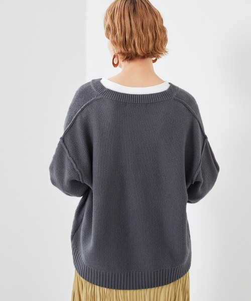 cepo(セポ)の「カノコアミニット+ロンTee アンサンブル(ニット/セーター・レディース・オフホワイト/ミント/チャコールグレー・M)」の20枚目の写真