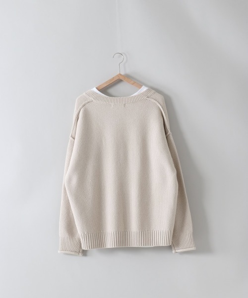 cepo(セポ)の「カノコアミニット+ロンTee アンサンブル(ニット/セーター・レディース・オフホワイト/ミント/チャコールグレー・M)」の7枚目の写真