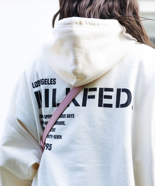 「MILKFED.」 プルオーバーパーカー ONE SIZE オフホワイト レディース MILKFED. 「MILKFED.」 プルオーバーパーカー ONE SIZE オフ