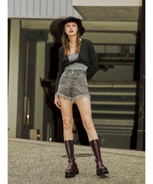 jouetie（ジュエティ）の「ツイストレイヤードトップス（Tシャツ/カットソー・レディース・ピンク/ブルー/ブラック・MEDIUM）」の6枚目の写真