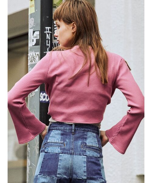 jouetie（ジュエティ）の「ツイストレイヤードトップス（Tシャツ/カットソー・レディース・ピンク/ブルー/ブラック・MEDIUM）」の8枚目の写真