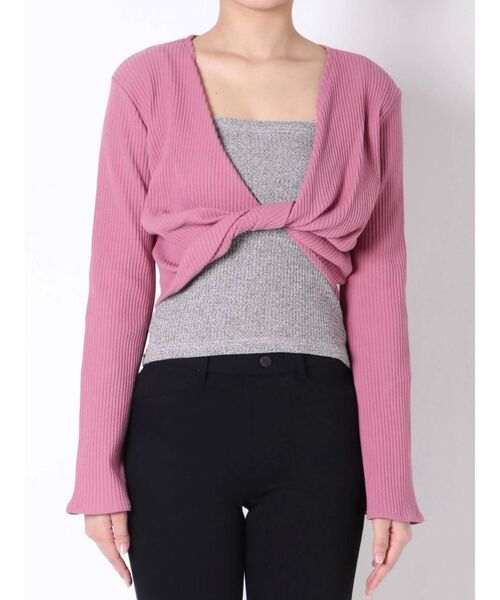 jouetie（ジュエティ）の「ツイストレイヤードトップス（Tシャツ/カットソー・レディース・ピンク/ブルー/ブラック・MEDIUM）」の14枚目の写真