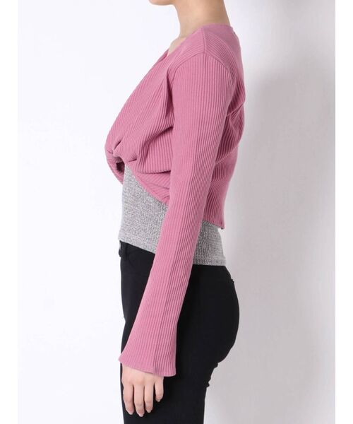 jouetie（ジュエティ）の「ツイストレイヤードトップス（Tシャツ/カットソー・レディース・ピンク/ブルー/ブラック・MEDIUM）」の15枚目の写真