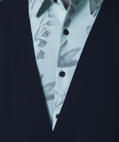 WEGO(ウィゴー)の「WEGO/【セットアップ対応商品】トロミノーカラージャケット(ノーカラージャケット・メンズ・ブラック/ライトグレー・MEDIUM/LARGE)」の12枚目の写真