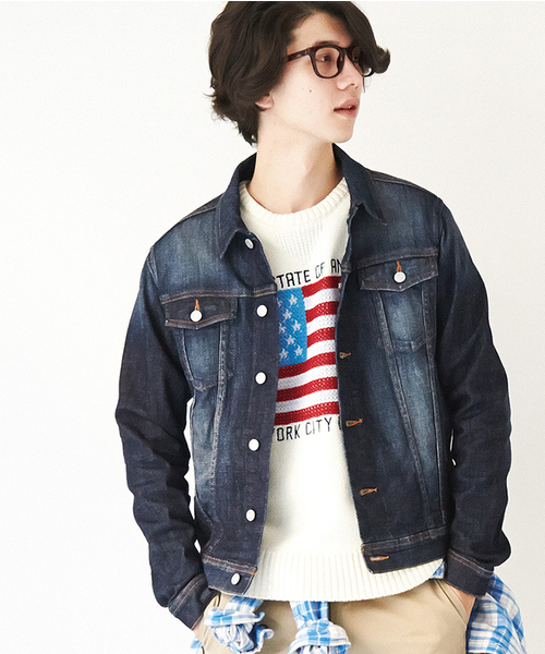 WEGO（ウィゴー）の「WEGO/星条旗ジャガードニット（ニット/セーター・メンズ・オフホワイト/ダークグレー/ネイビー・LARGE/MEDIUM）」の16枚目の写真