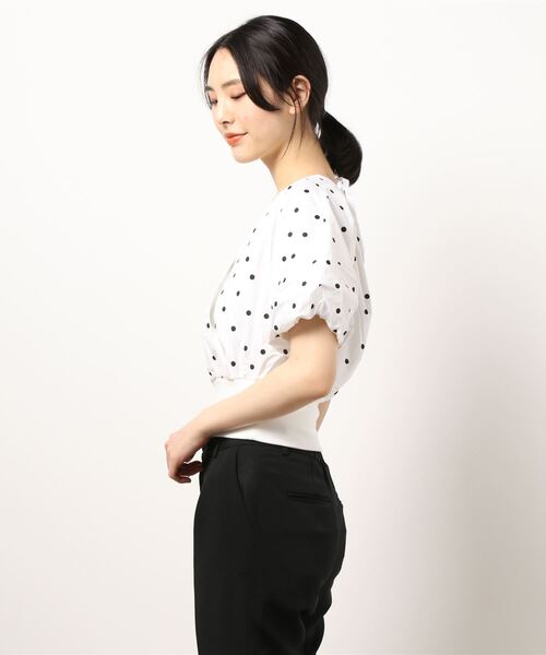 MIIA（ミーア）の「ドットカシュクールブラウス（シャツ/ブラウス・レディース・ホワイト/ブラック・FREE）」の11枚目の写真
