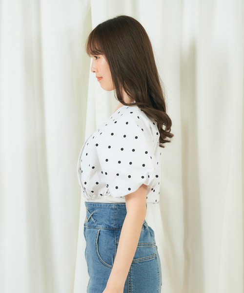 MIIA（ミーア）の「ドットカシュクールブラウス（シャツ/ブラウス・レディース・ホワイト/ブラック・FREE）」の20枚目の写真