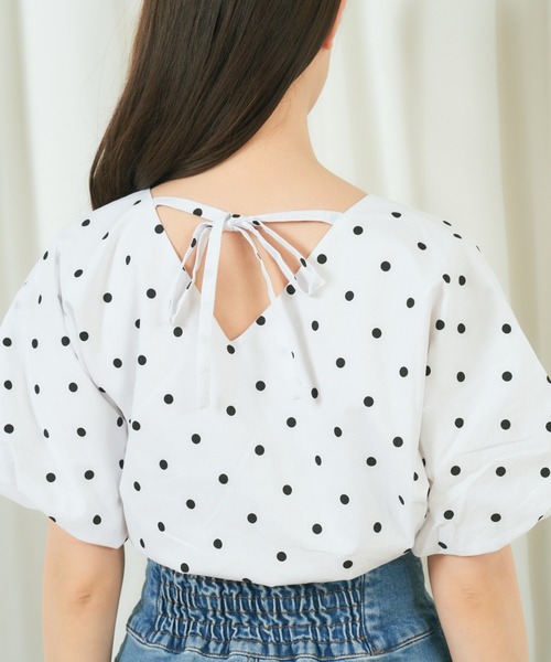 MIIA（ミーア）の「ドットカシュクールブラウス（シャツ/ブラウス・レディース・ホワイト/ブラック・FREE）」の16枚目の写真