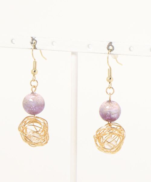 チャイハネ(チャイハネ)の「【チャイハネ】蓄光ほたる玉ボールピアス(ピアス(両耳用)・レディース・パープル/オレンジ/ブルー/グリーン・FREE)」の7枚目の写真