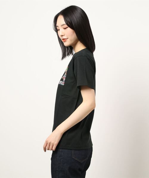 SY32 by SWEET YEARS(エスワイサーティトゥバイスィートイヤーズ)の「SY32 by SWEET YEARS/INK JET BOX LOGO TEE(Tシャツ/カットソー・レディース・ホワイト/ブラック・SMALL/MEDIUM/LARGE/X-LARGE/XX-LARGE)」の4枚目の写真