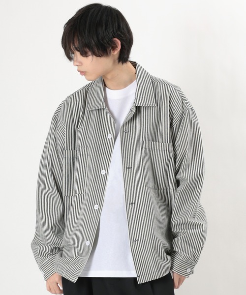 make a ray!（メイク ア レイ！）の「Camp＆People イラスト刺繍 バックデザイン ワークシャツ（シャツ/ブラウス・メンズ・ネイビー/サックスブルー・M/L/XL）」の11枚目の写真