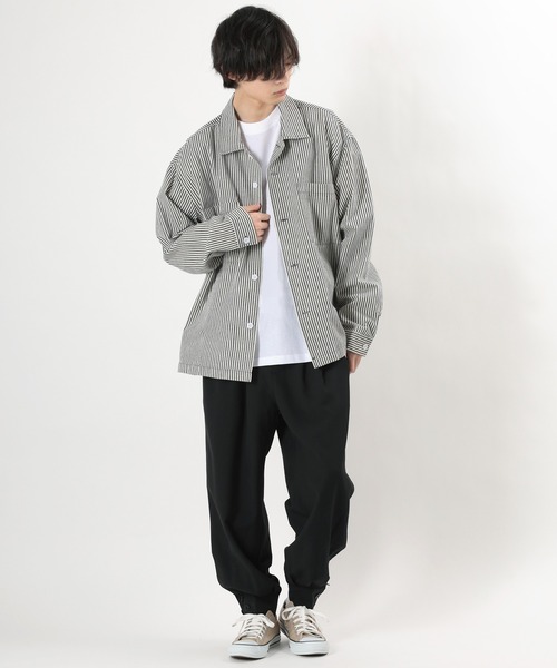 make a ray!（メイク ア レイ！）の「Camp＆People イラスト刺繍 バックデザイン ワークシャツ（シャツ/ブラウス・メンズ・ネイビー/サックスブルー・M/L/XL）」の12枚目の写真