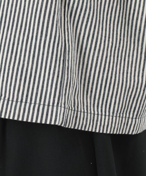 make a ray!（メイク ア レイ！）の「Camp＆People イラスト刺繍 バックデザイン ワークシャツ（シャツ/ブラウス・メンズ・ネイビー/サックスブルー・M/L/XL）」の10枚目の写真