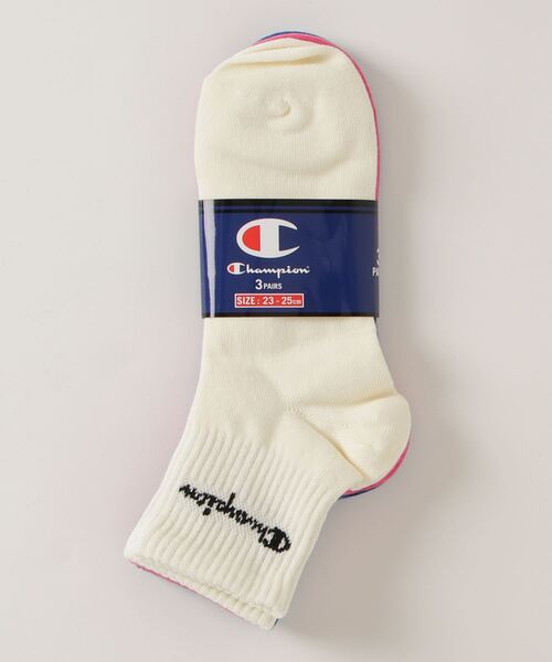 Champion(チャンピオン)の「Champion/チャンピオン ソックス ウィメンズ クォーター3足セット CWSCQ201(ソックス/靴下・レディース・その他1/マルチ/カラフル/その他・S)」の7枚目の写真
