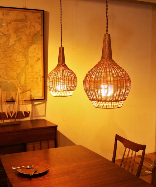 WICKER LAMP 2nd ウィッカー ペンダントランプ（照明）｜ACME