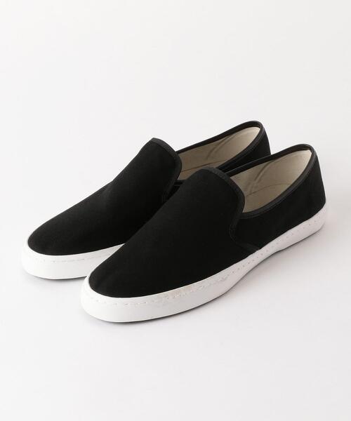 BEAUTY&YOUTH UNITED ARROWS（ビューティーアンドユースユナイテッドアローズ）の「BY ツイル スリッポン スニーカー（スリッポン・メンズ・ブラック/オフホワイト/オリーブ・8/10/9/7）」の4枚目の写真