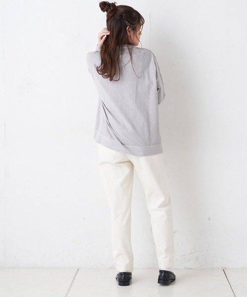 PUAL CE CIN(ピュアルセシン)の「布帛使いピグメントプルオーバー(Tシャツ/カットソー・レディース・グレイッシュベージュ/サックスブルー/グレー/ホワイト系その他・FREE)」の13枚目の写真
