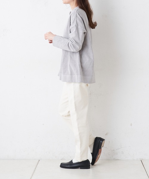 PUAL CE CIN(ピュアルセシン)の「布帛使いピグメントプルオーバー(Tシャツ/カットソー・レディース・グレイッシュベージュ/サックスブルー/グレー/ホワイト系その他・FREE)」の16枚目の写真