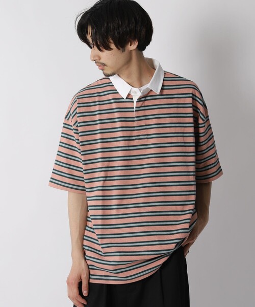 aoao☺︎room 　MACHATT ボーダーラガーシャツ FREAK'S STORE（フリークスストア）の「WEB限定 ビッグシルエット