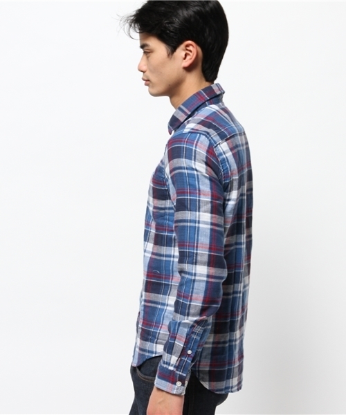 WEGO(ウィゴー)の「WEGO/ダブルガーゼシャツ(シャツ/ブラウス・メンズ・ホワイト/グリーン/グリーン系その他/ブルー/ネイビー/ブルー系その他/イエロー/レッド・LARGE/MEDIUM)」の20枚目の写真