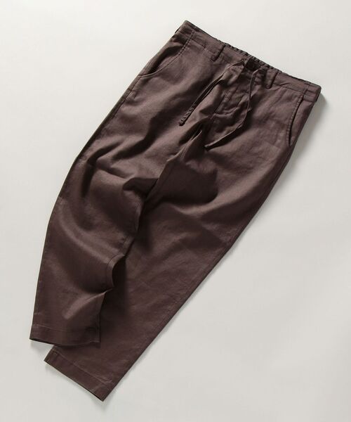 SHIPS(シップス)の「SHIPS: SOLOTEX(R) サフィラン リネン ハイブリッド ライト イージー パンツ(その他パンツ・メンズ・ブラウン/カーキ/オリーブ/ネイビー/レンガ/コバルトブルー・SMALL/MEDIUM/LARGE/X-LARGE)」の9枚目の写真