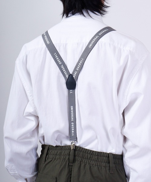 UNIVERSAL OVERALL（ユニバーサルオーバーオール）の「UNIVERSAL OVERALL  ロゴプリントサスペンダー（サスペンダー・メンズ・ブラック/ベージュ/オリーブ/ネイビー/グレー・FREE）」の20枚目の写真