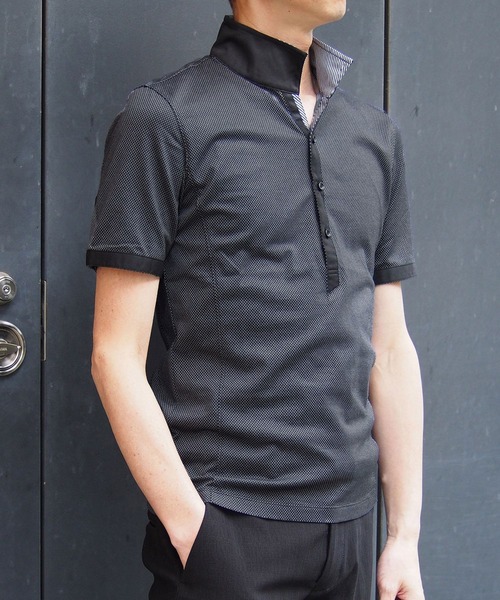 HIDEAWAYS NICOLE（ハイダウェイニコル）の「イタリアンカラ－ポロシャツ（ポロシャツ・メンズ・ブラック/ラベンダー/ホワイト/ネイビー/その他1・MEDIUM/X-LARGE/XX-LARGE/LARGE）」の5枚目の写真