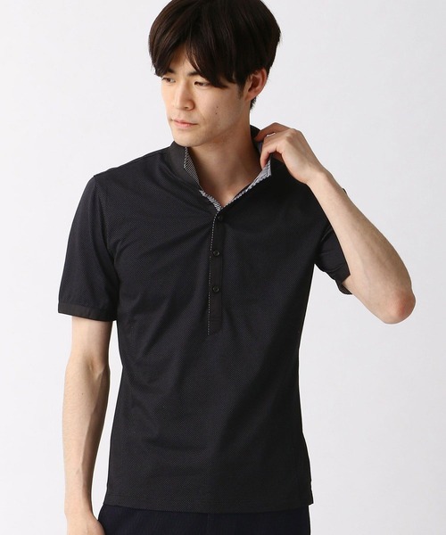 HIDEAWAYS NICOLE（ハイダウェイニコル）の「イタリアンカラ－ポロシャツ（ポロシャツ・メンズ・ブラック/ラベンダー/ホワイト/ネイビー/その他1・MEDIUM/X-LARGE/XX-LARGE/LARGE）」の3枚目の写真